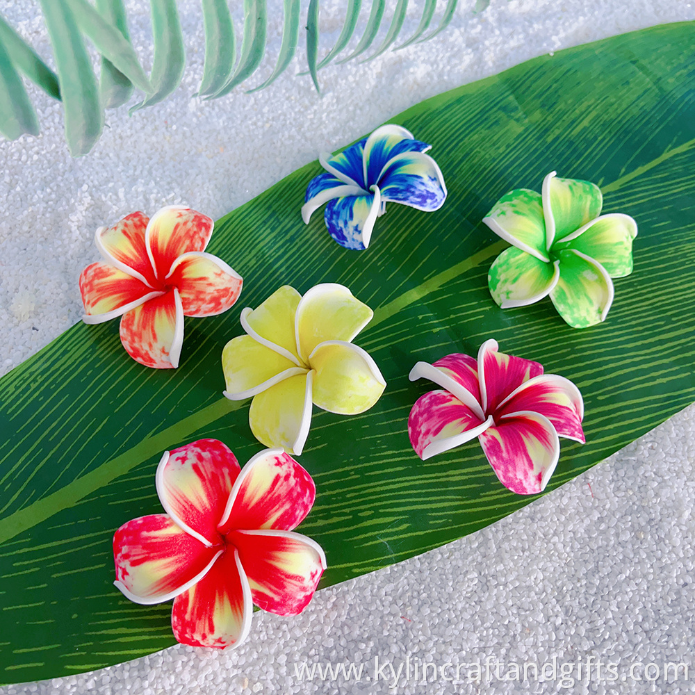 Hand-made Artificial Foam Plumeria Hair Pick China Manufacturers